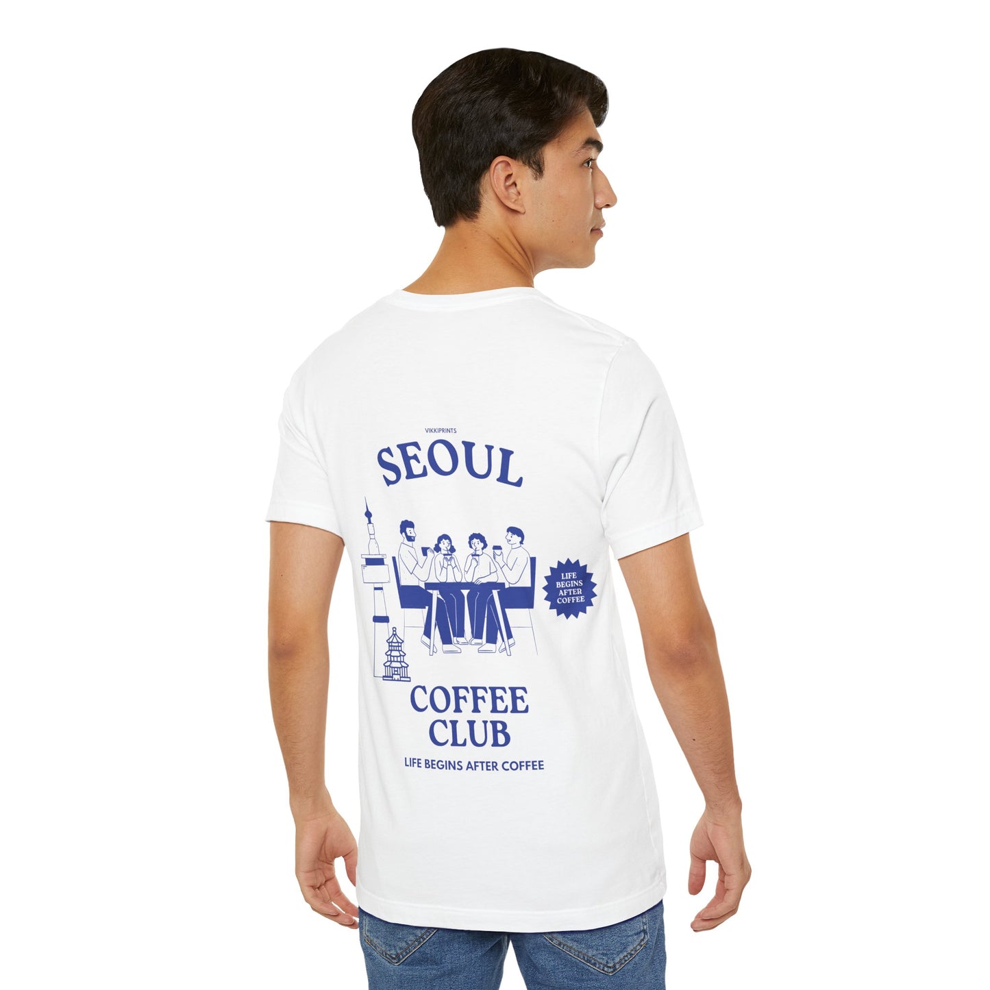 Seoul Coffee Club Unisex Tee - ‘Life Begins After Coffee’ Graphic T-Shirt