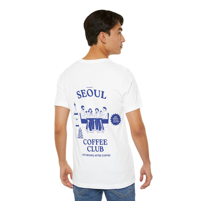 Seoul Coffee Club Unisex Tee - ‘Life Begins After Coffee’ Graphic T-Shirt