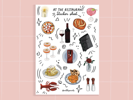 Restaurant Sticker Sheet