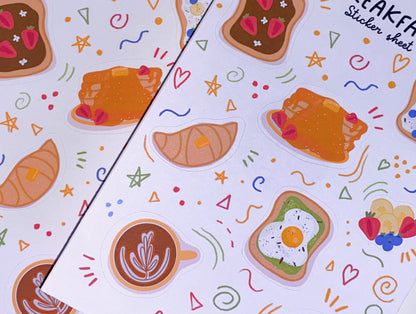 Breakfast Food Sticker Sheet