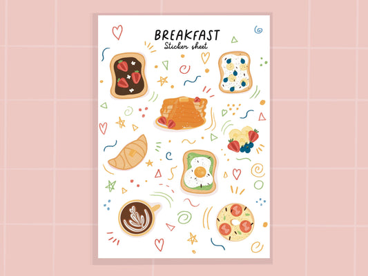 Breakfast Food Sticker Sheet