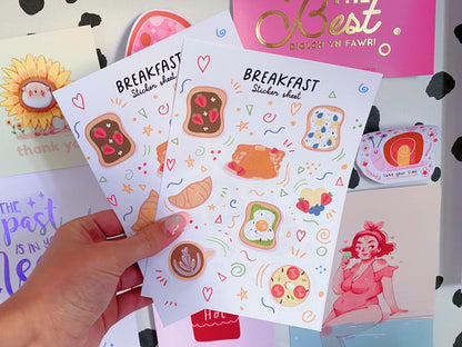 Breakfast Food Sticker Sheet