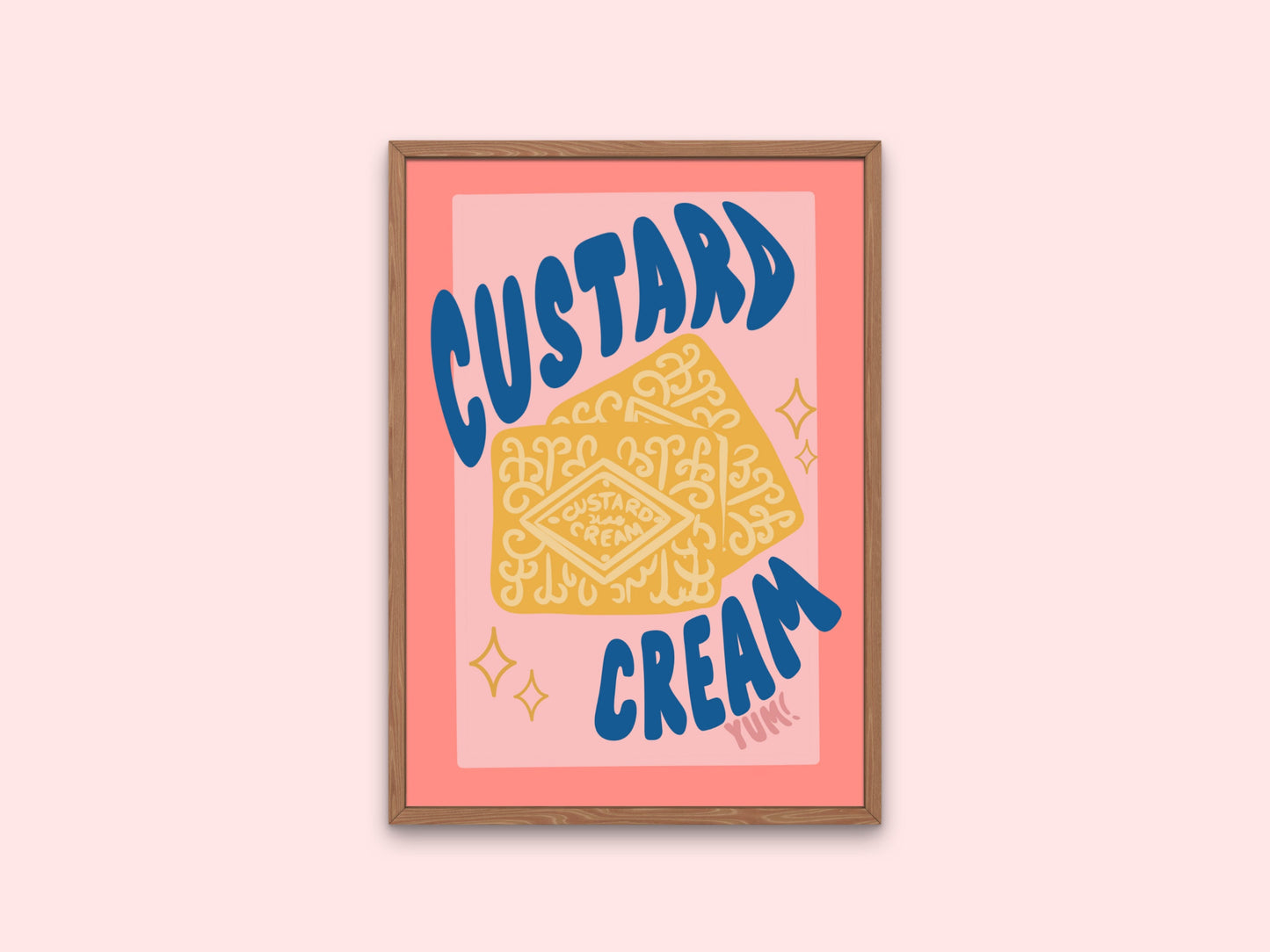 Custard Cream Art Print