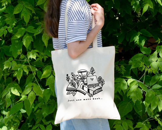 Just One More Book Bookish Tote Bag