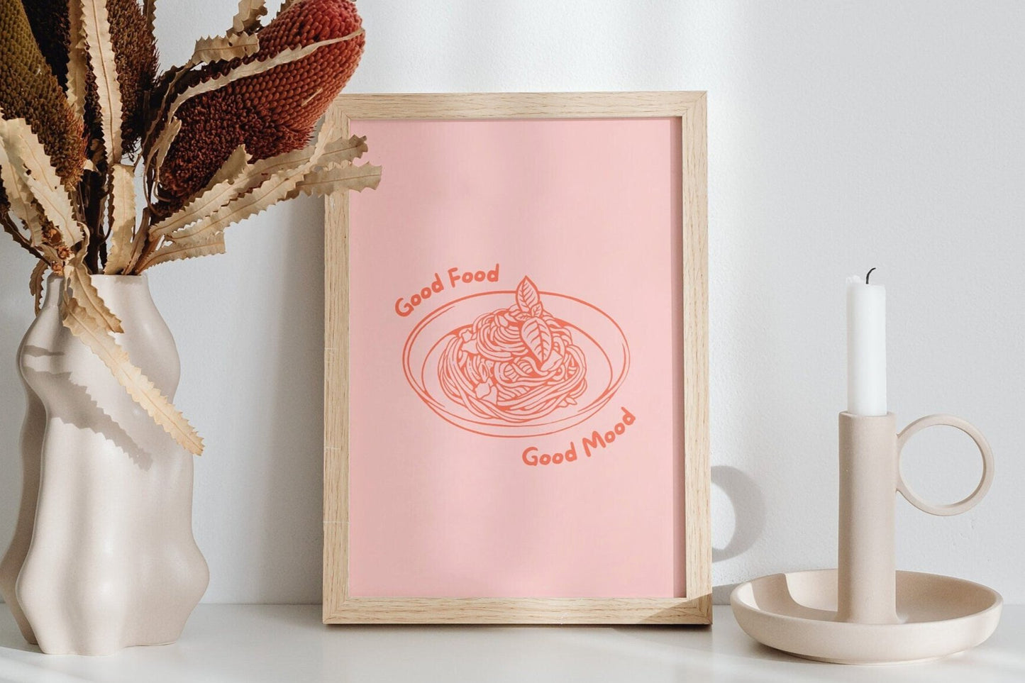 Good Food Good Mood Art Print