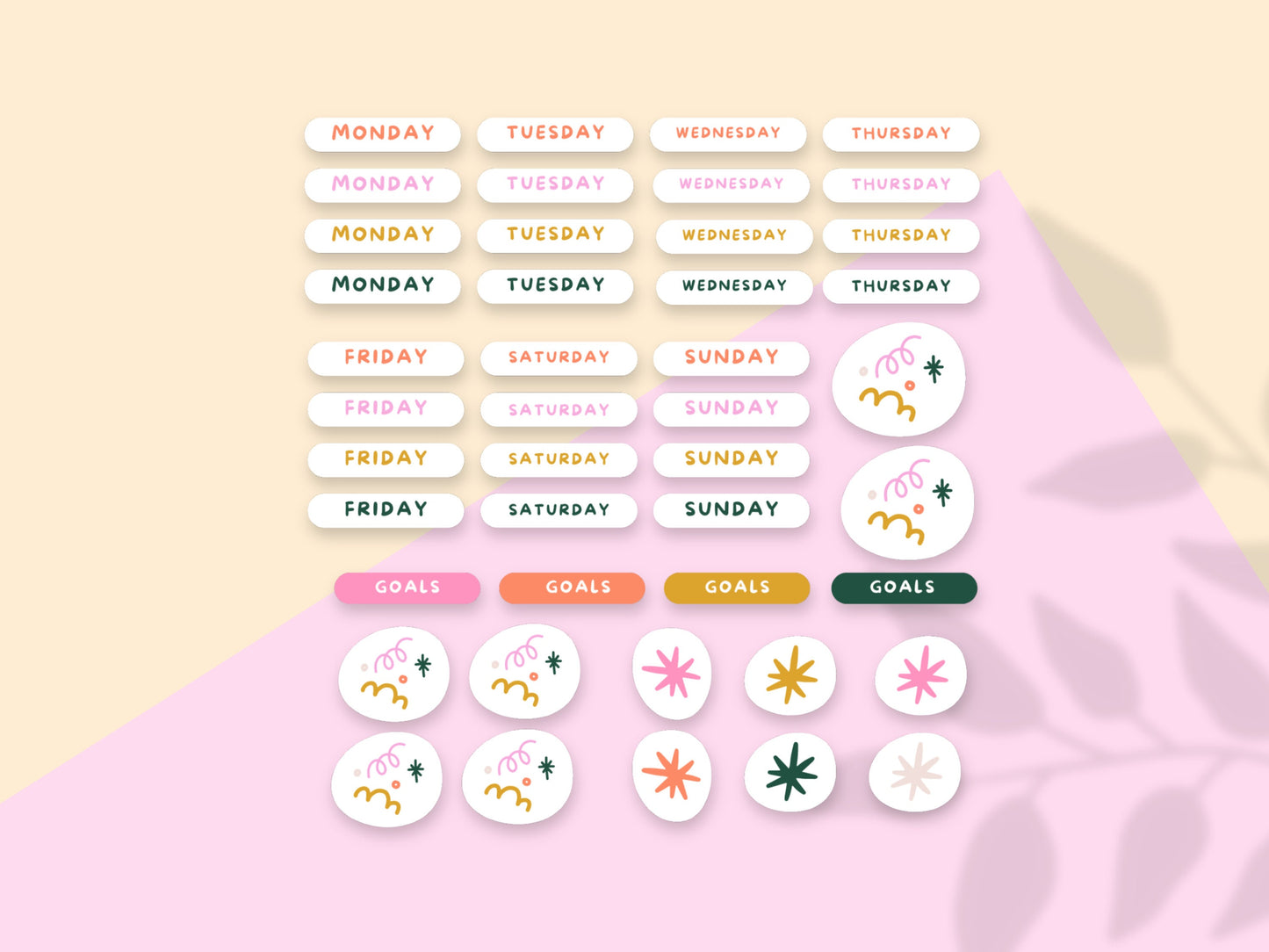 Weekly Planner Sticker Sheet